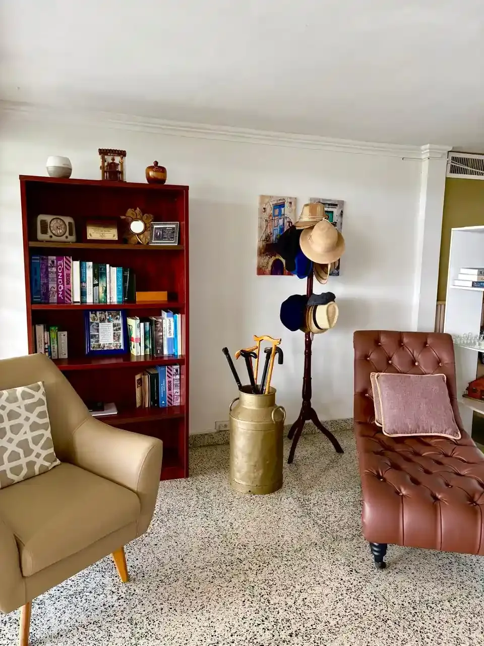 Sala de lectura para residentes